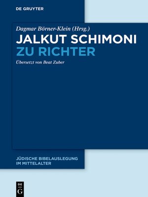 cover image of Jalkut Schimoni zu Richter